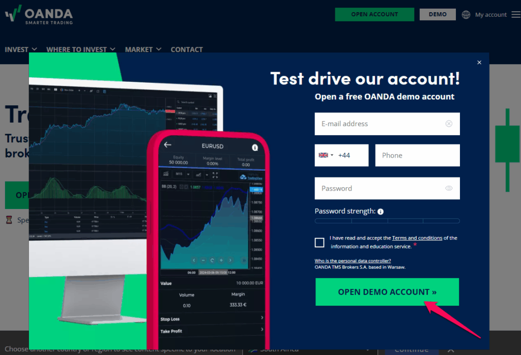 How to set up an OANDA Demo Account &ndash; Step 3