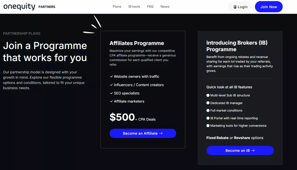 OnEquity Affiliate Program