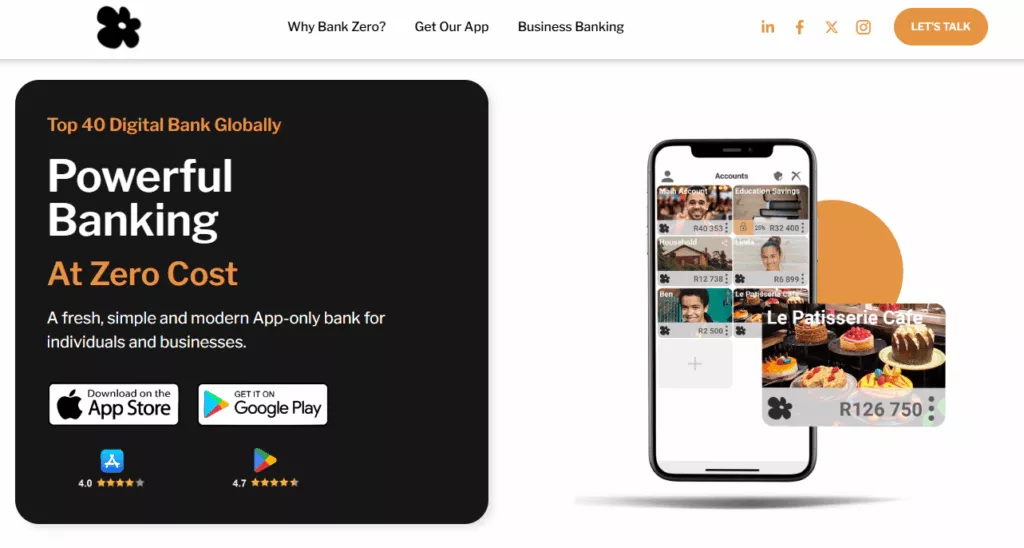 Bank Zero Transaction Digital Account