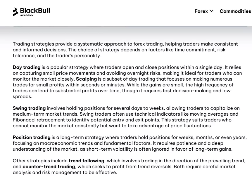 Blackbull Markets swing trading brokers