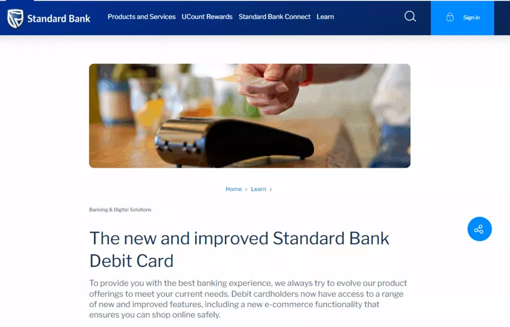 Standard Bank (New Debit Cards)