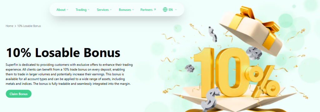 SuperFin 10% Losable Bonus