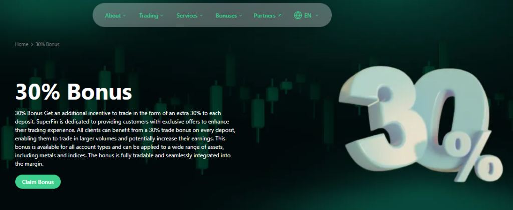 SuperFin 30% Bonus