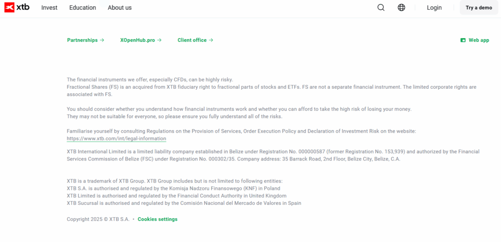 XTB Safety and Security