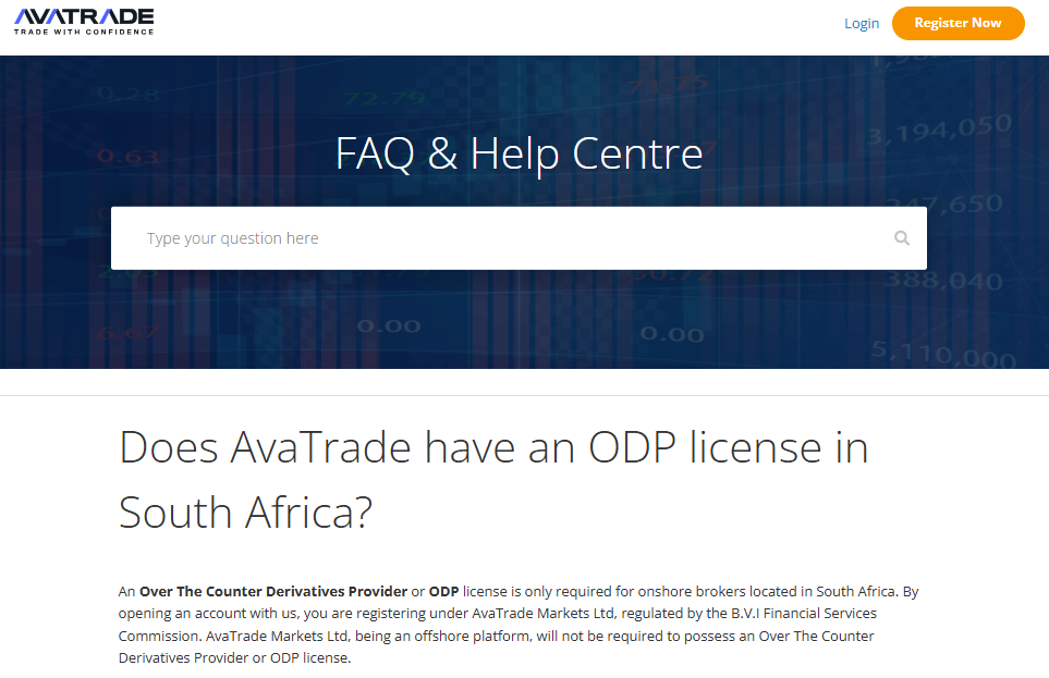 AvaTrade Regulated OTC ODP