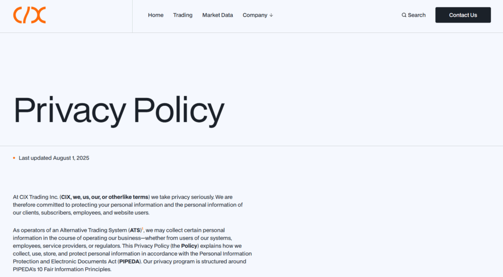 CIX Markets Safety and Security