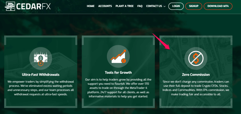 CedarFX Fees, Spreads, and Commissions