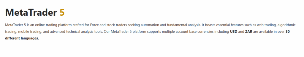 MetaTrader Five (MT5)