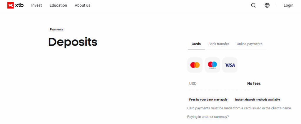 XTB Google Pay