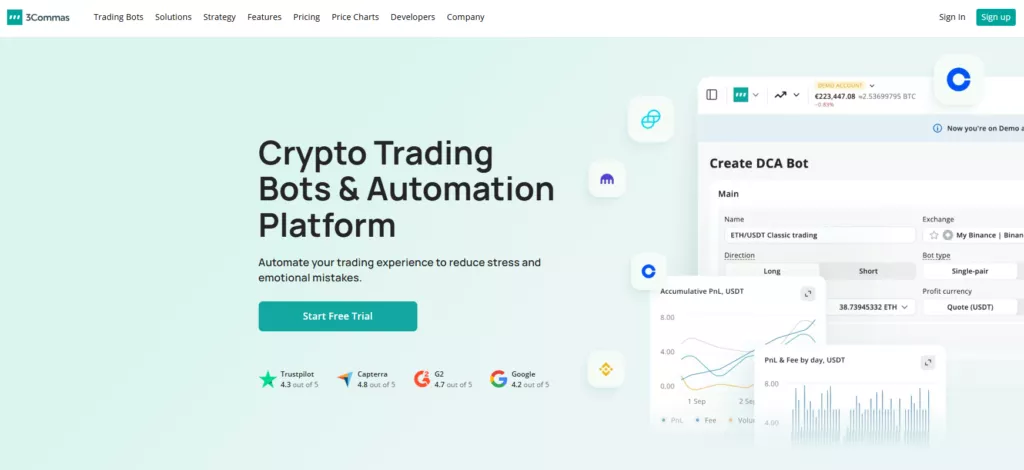 3Commas Cryptocurrency Social and Copy Trading Platforms