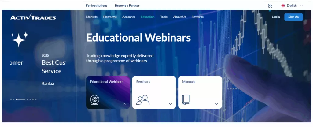 ActivTrades offering Webinars