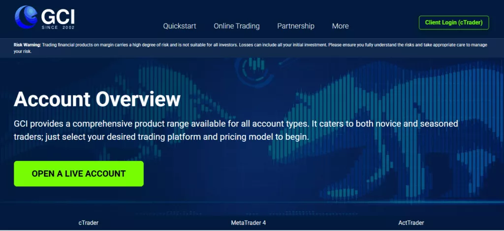GCI Trading Accounts