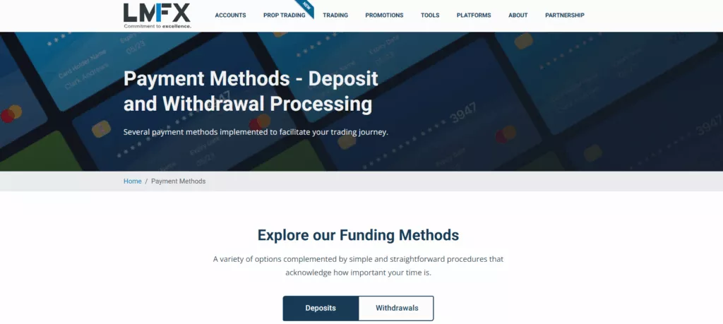 LMFX Deposit and Withdrawal