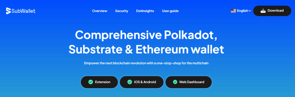 SubWallet Polkadot Crypto Wallets