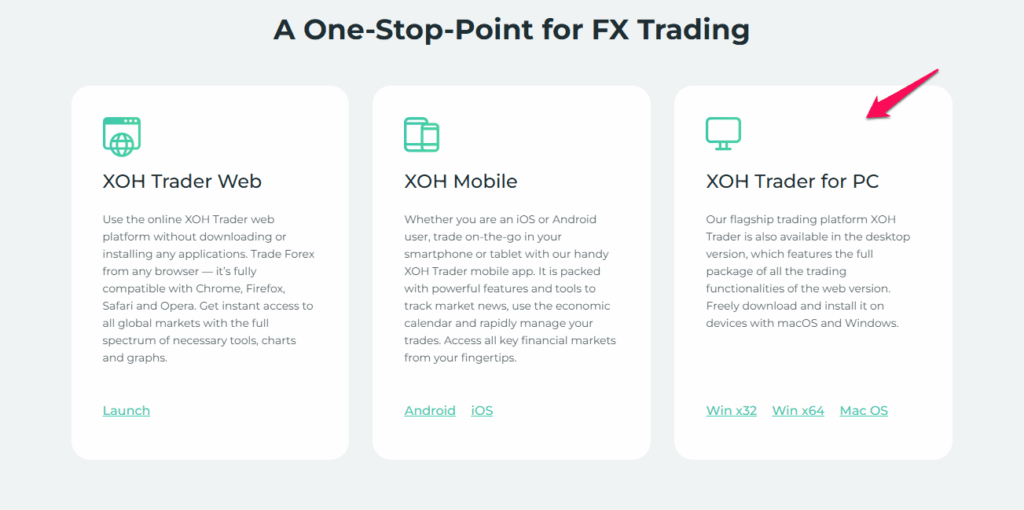 XOH Trader Desktop