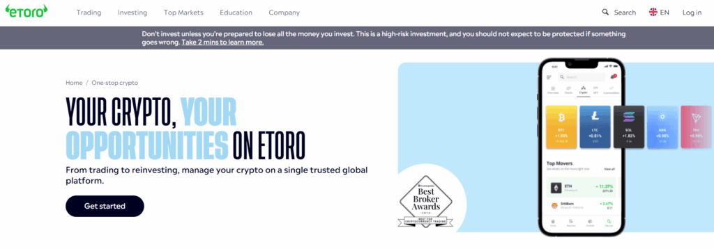 eToro Cryptocurrency Social and Copy Trading Platforms