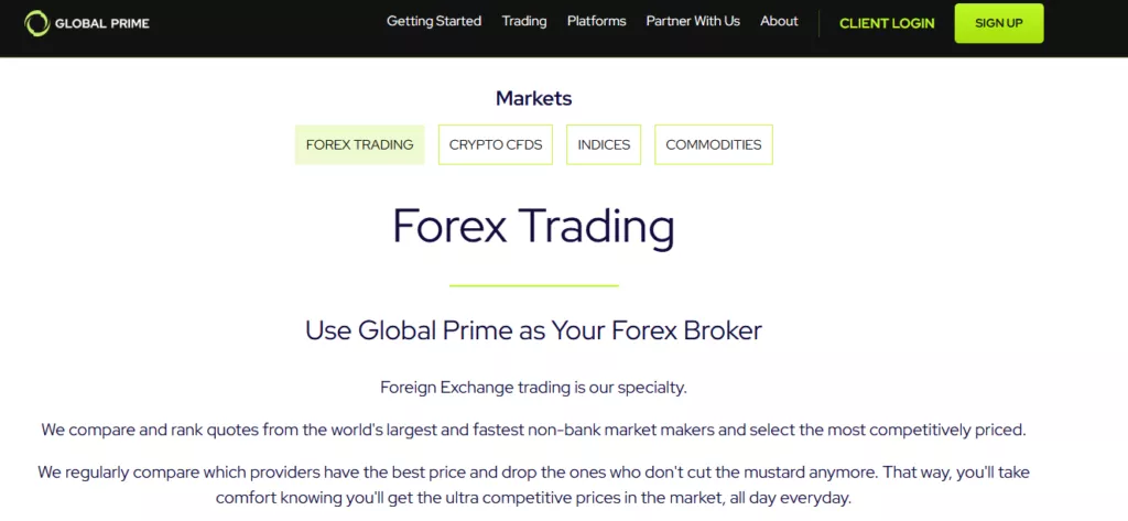 Global Prime Forex Market Making Brokers