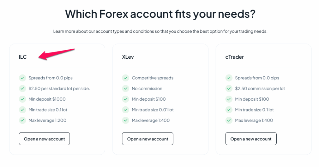 ILC Account (Innovative Liquidity Connector / ECN‑style)