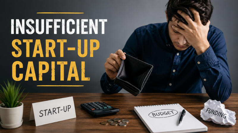 Insufficient start-up capital Lose Money