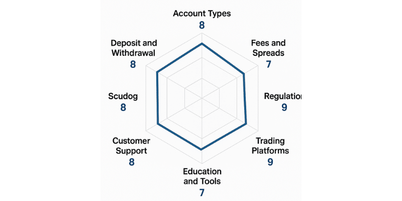 RoboForex Spider chart RoboForex Spider chart