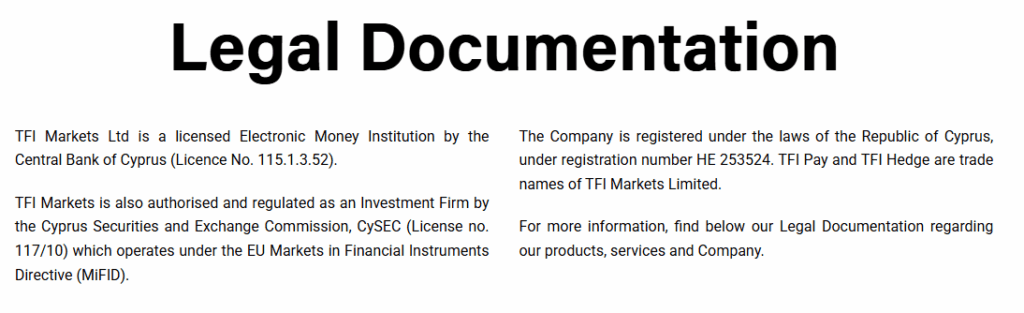 TFI Markets Safety and Security