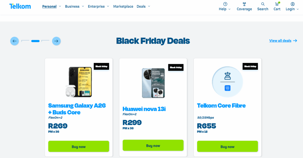 Telkom SA SOC Ltd CFDs to buy on the JSE