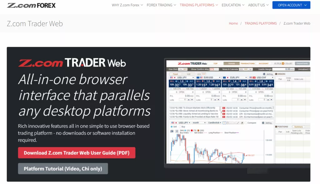 Z.com Trader Web