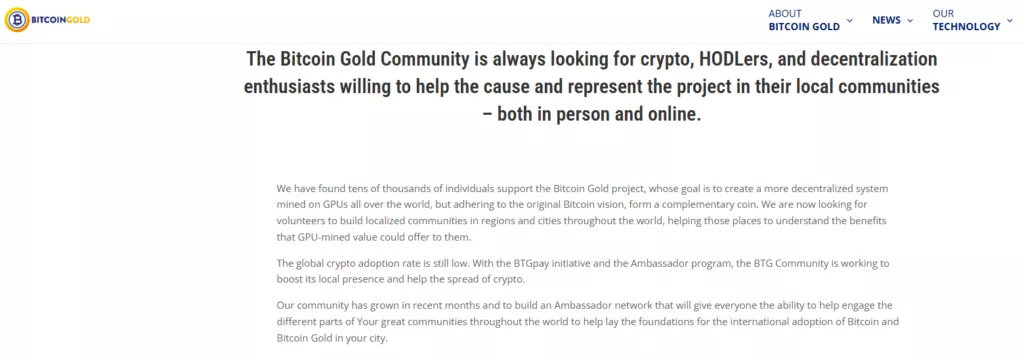 Bitcoin Gold Community