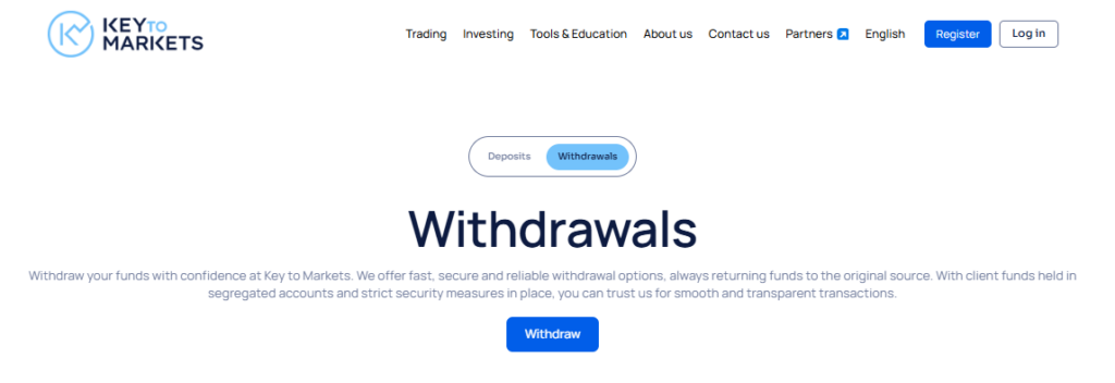 Deposit and Withdrawal&nbsp;