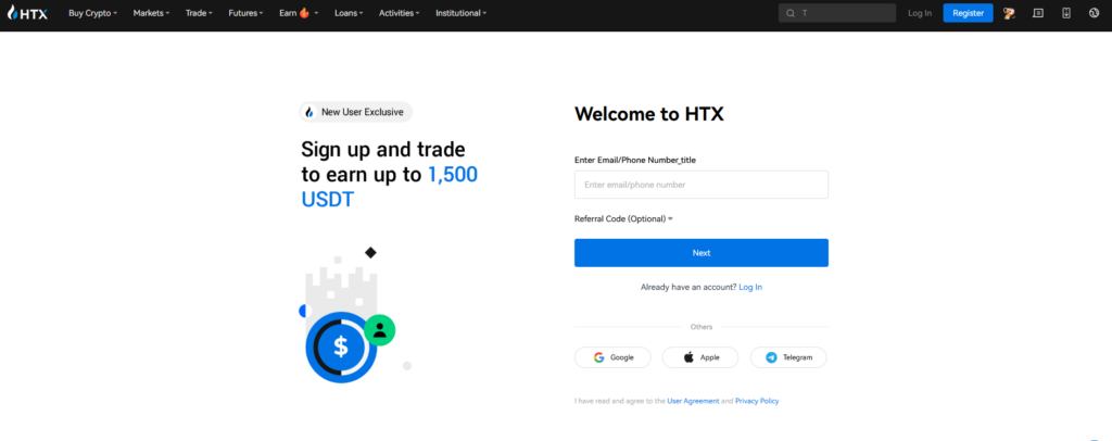Huobi Token&nbsp;Account