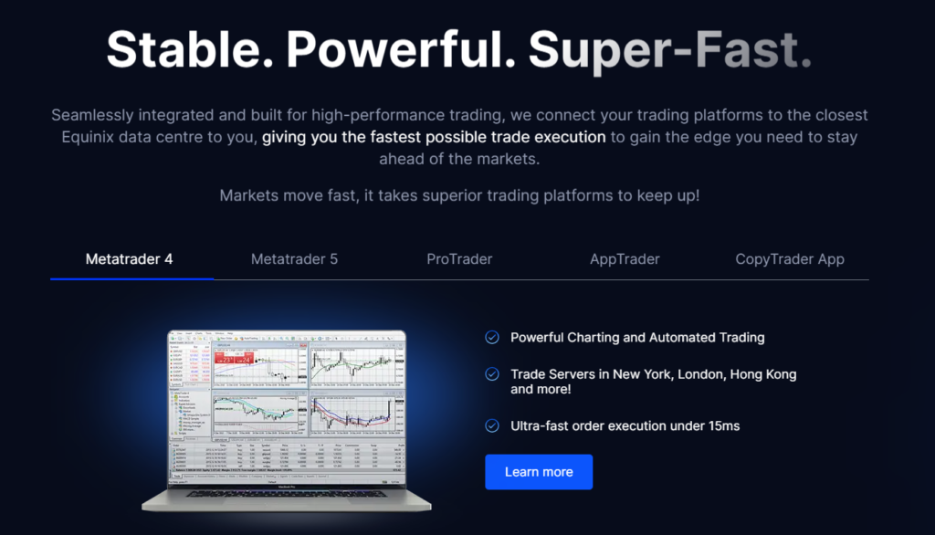 Moneta Markets Trading Platforms