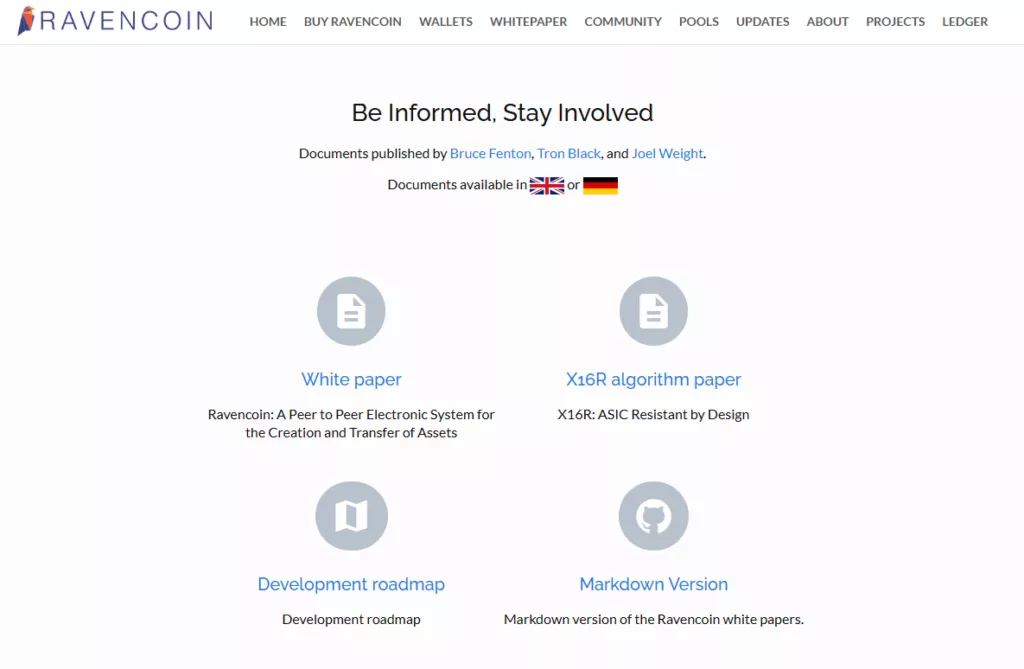 RavenCoin risk warnings and transparency