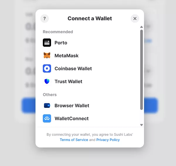 SushiSwap Wallet