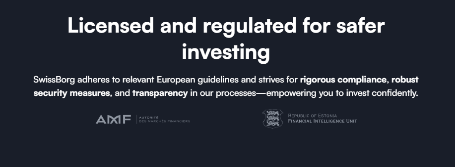 SwissBorg Licence and Regulation
