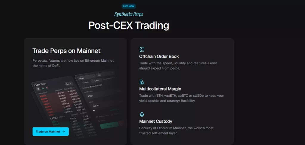 Synthetix Post-CEX Trading