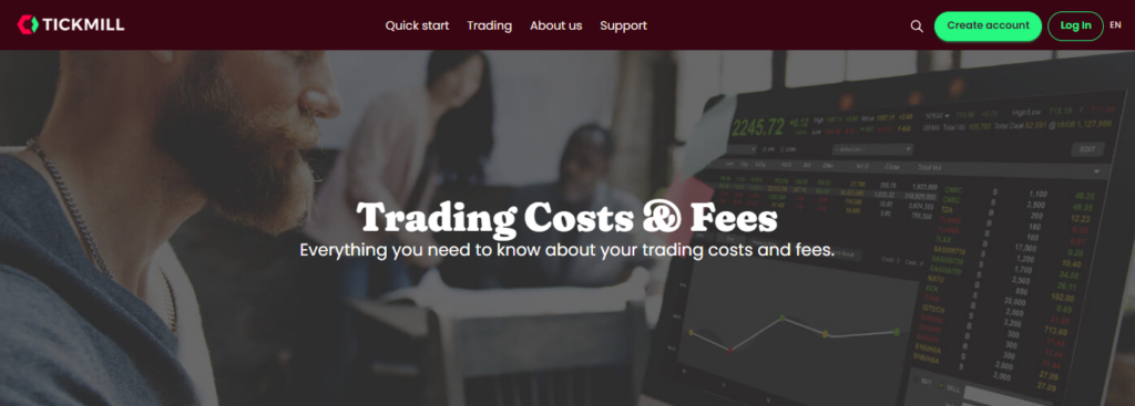 Tickmill Fees, Spreads, and Commissions