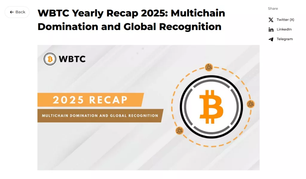 WBTC Yearly Recap 2025: Multichain Domination and Global Recognition