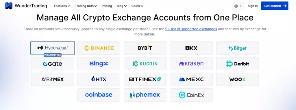 WunderTrading Account