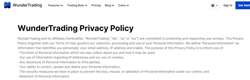 WunderTrading Licence and Regulation