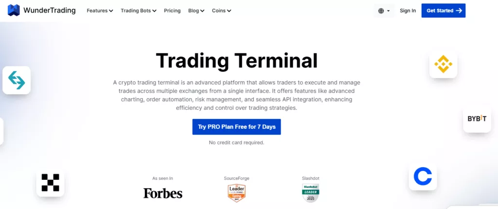 WunderTrading features and assets offered