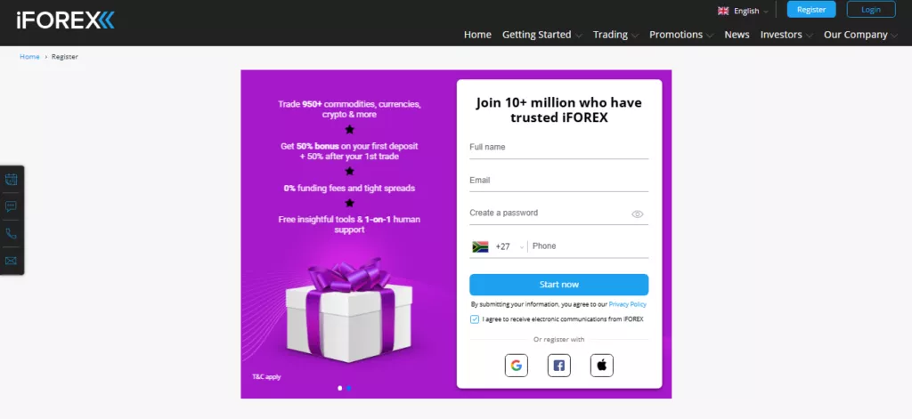 iFOREX SIgn Up