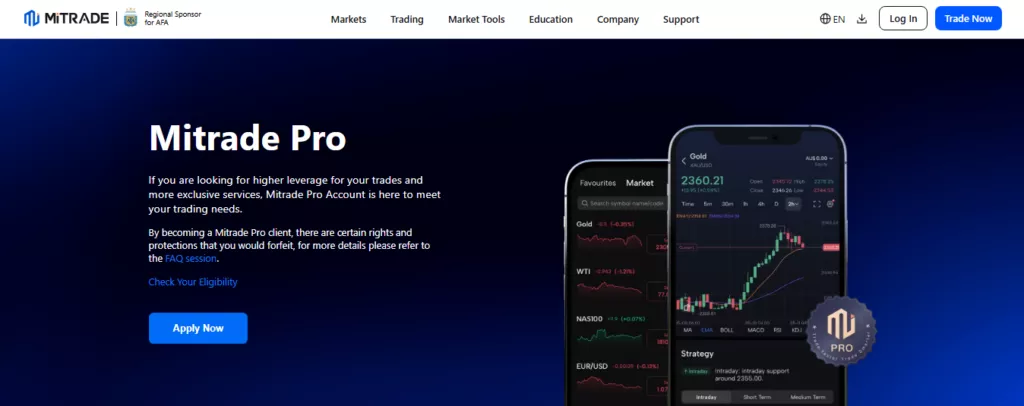 Mitrade Pro Account