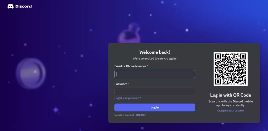 Discord Login Page