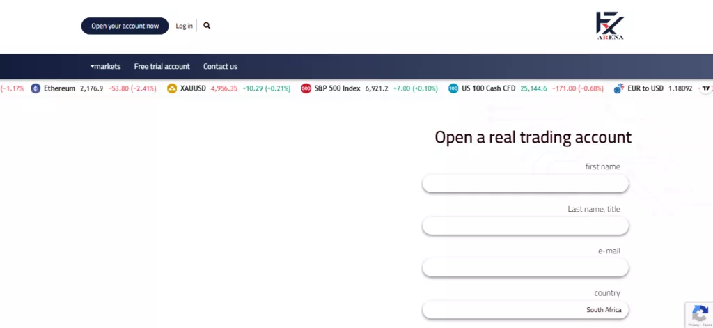 FX Arena Open Account