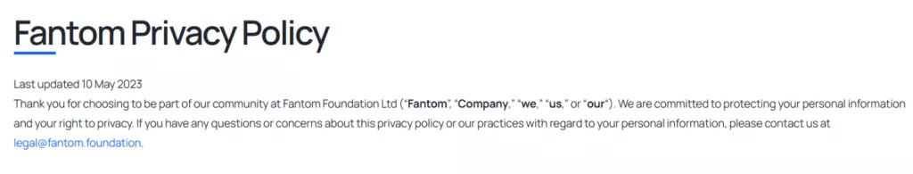 Fantom Licence and Regulation