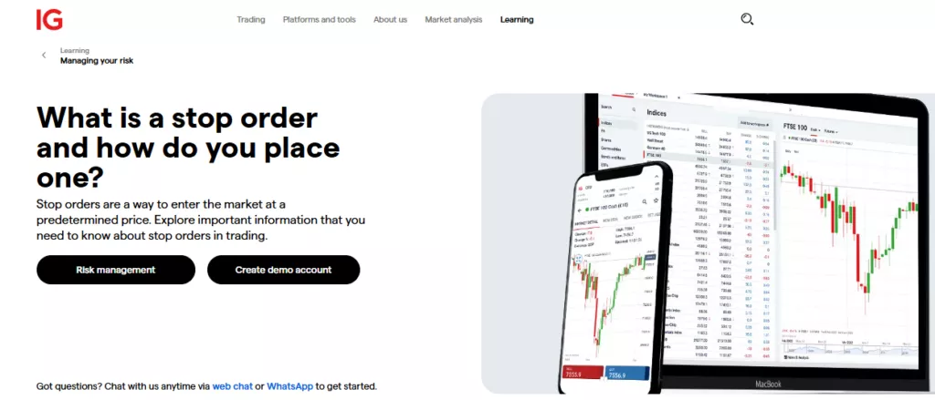 IG Stop Loss Orders
