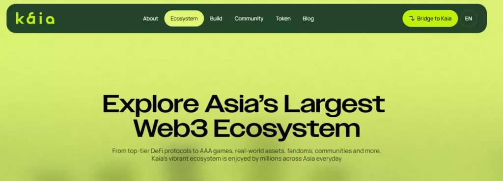 Kaia Ecosystem Overview