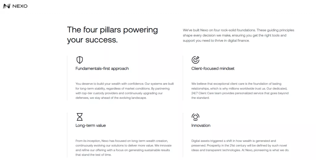 Key Features and Takeaways of Nexo 