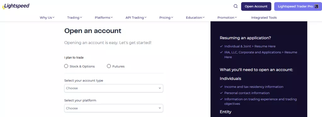Lightspeed Account Steps
