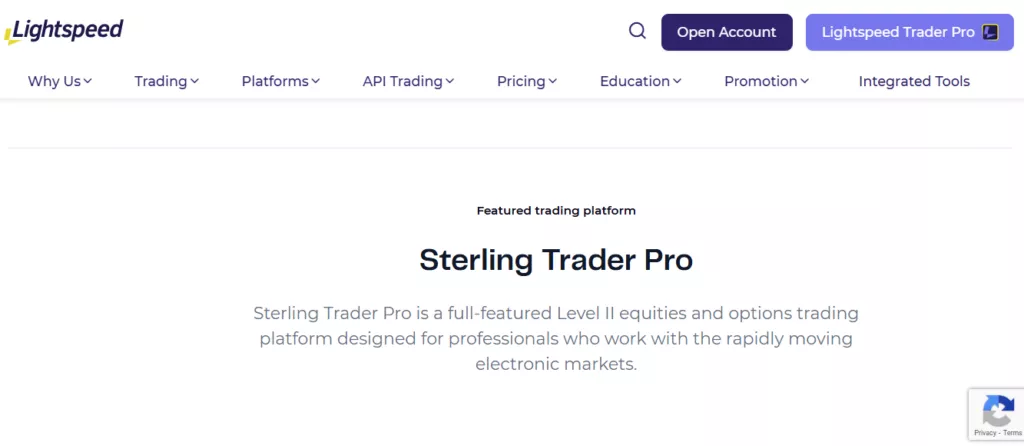 Lightspeed Sterling Trader Pro